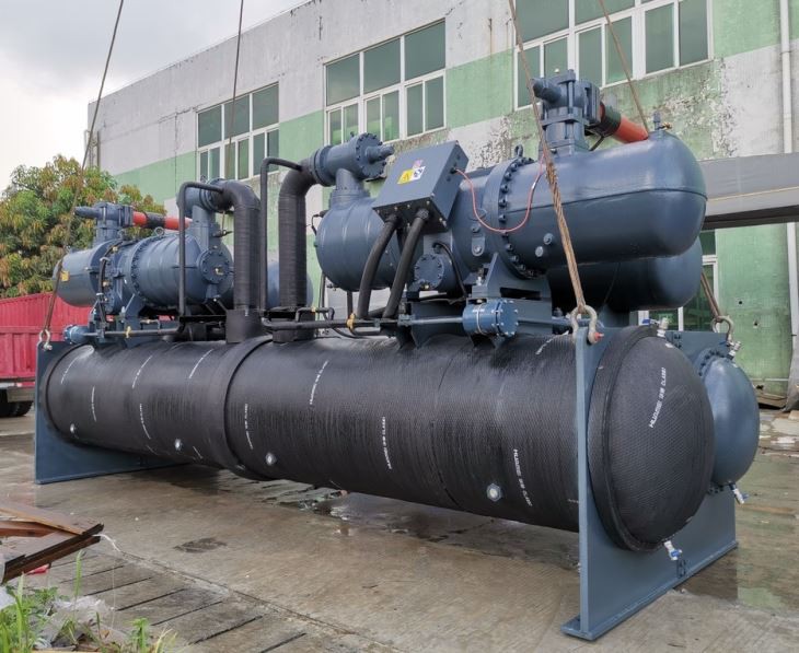 500 Ton Falling Film Evaporator Water Cooled Industrial Chiller
